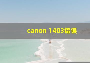 canon 1403错误